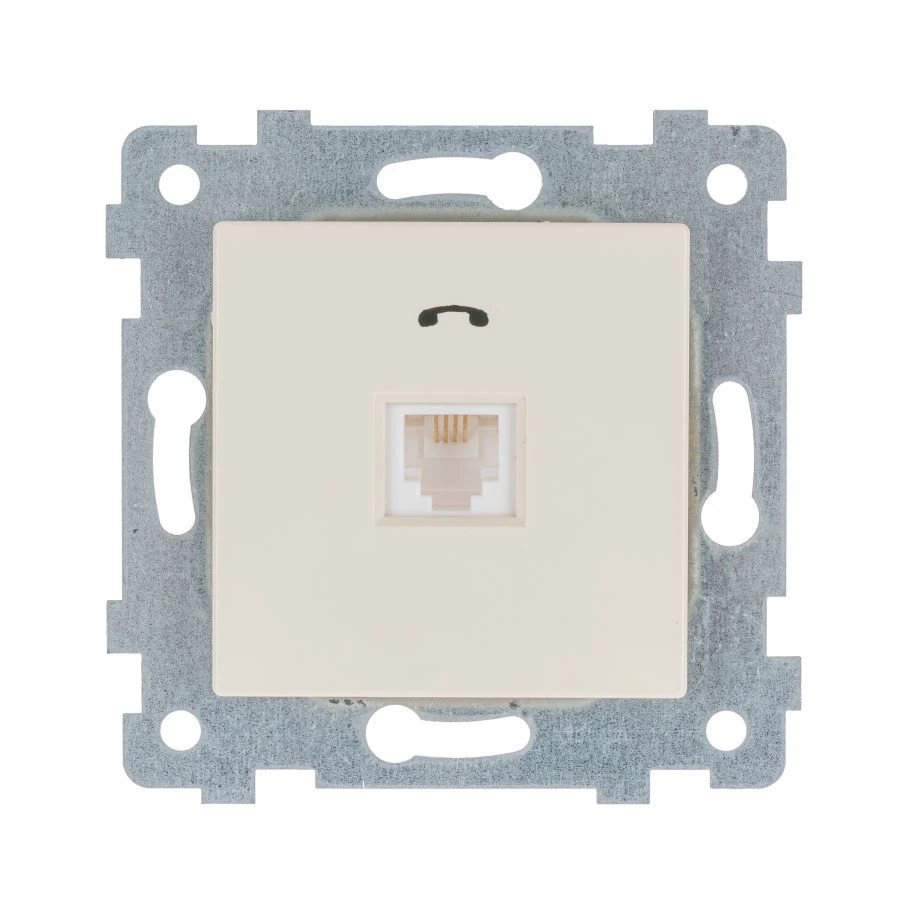 Low Voltage Telephone Socket Mechanism RT1-459 "Ivory