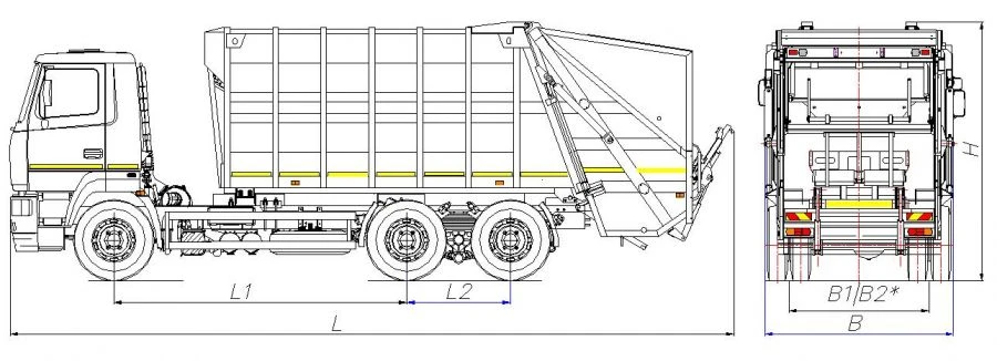 Rear-Loading Garbage Truck Model MK-3541-10