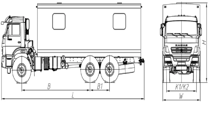 Mobile Laboratory Vehicle on KAMAZ 5350 Chassis, Model 675524