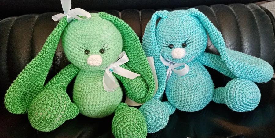 Soft Toy Rabbit - Cotton Yarn with Synthetic Filling