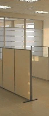 Office Partition with Aluminum Frame and Chipboard Filling