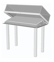 عرض أفقي 1000 × 500 × 900 ملم