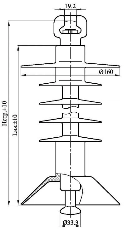 Insulator Rod Type with Ribbed Shell for DC Railways PSPKr 70-3/0.6-E-GP-2