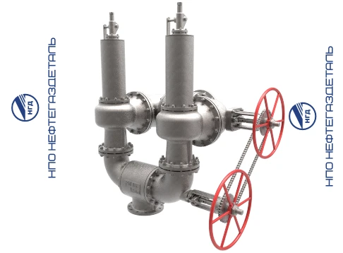 مجموعة صمامات الأمان مع أجهزة التبديل BPU DN 25-300 مم PN 1.6-25.0 ميجا باسكال