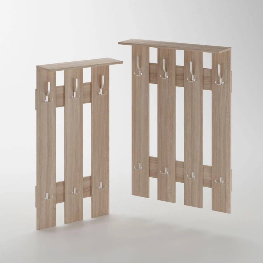 Wall-Mounted Hanger with Rails