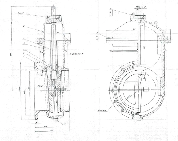 Bronze Bypass Gate Valve DN 250 PN 0.1 MPa ITSHL.491695.001