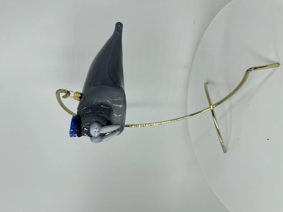 Handcrafted Glass Christmas Ornament "Walrus