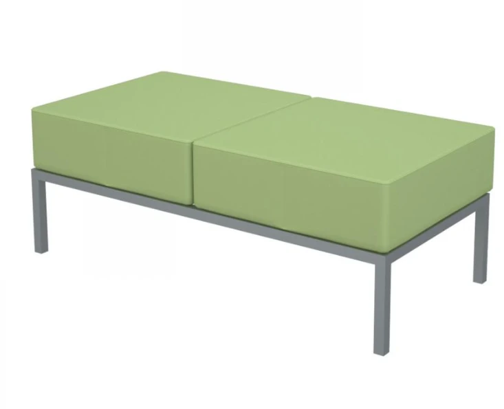 Customizable Floral Puff with Metal Frame - Flora E