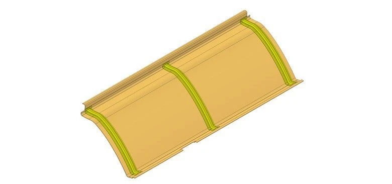 Right Middle Ceiling Panel for LIАЗ-529265-03 Component 529265-5702229-03