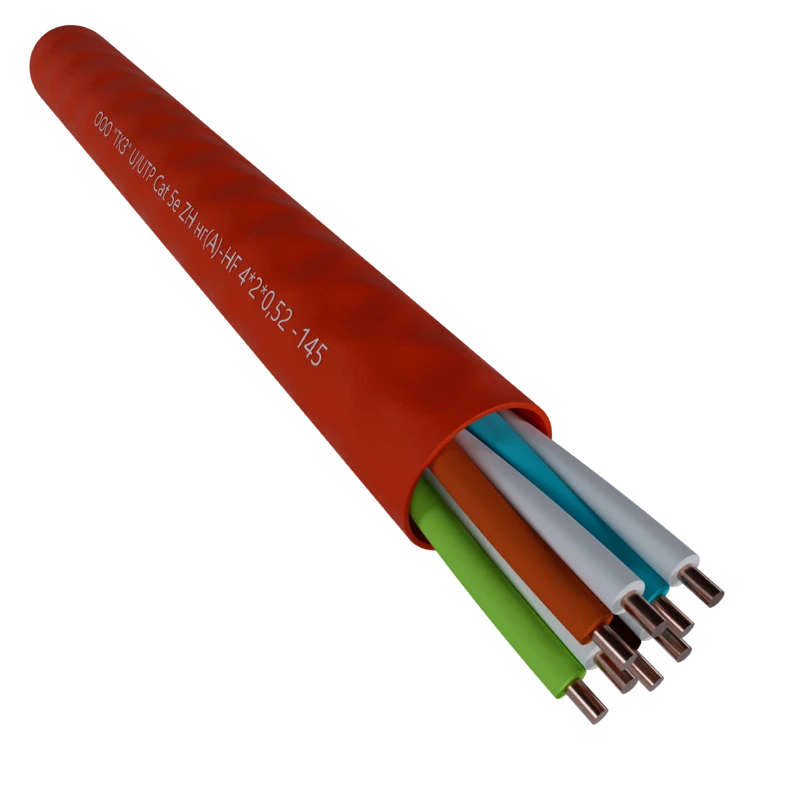 كابل مزدوج من الأسلاك المحورية عالية التردد U/UTP Cat 5e ZH النغ(A)-HF 16pr 24 AWG