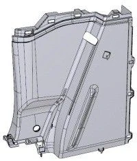 Right Wheel Arch Trim for Car Interior, Model 96817146ZD