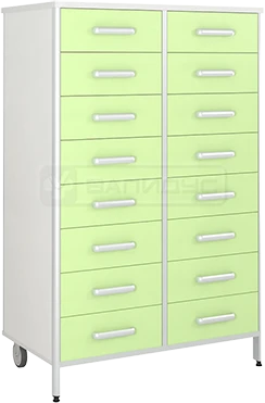 Medical Filing Cabinet with Aluminum Profile - Model ШК-2К