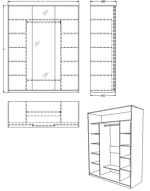 Clothing Storage Cabinet Series 482.3