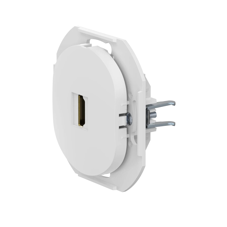 CADUCEUS ALING EON Wall Socket with Keystone HDMI Module Type A-A, White, Art. E6163.0