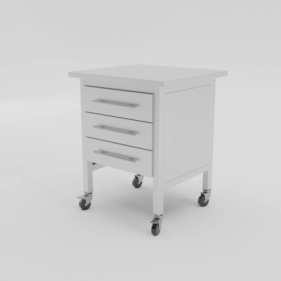 Metal Mobile Cabinet with Doors and Drawers