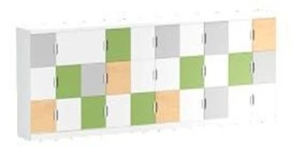 نظام تخزين متعدد الأقسام مع حجرات فردية