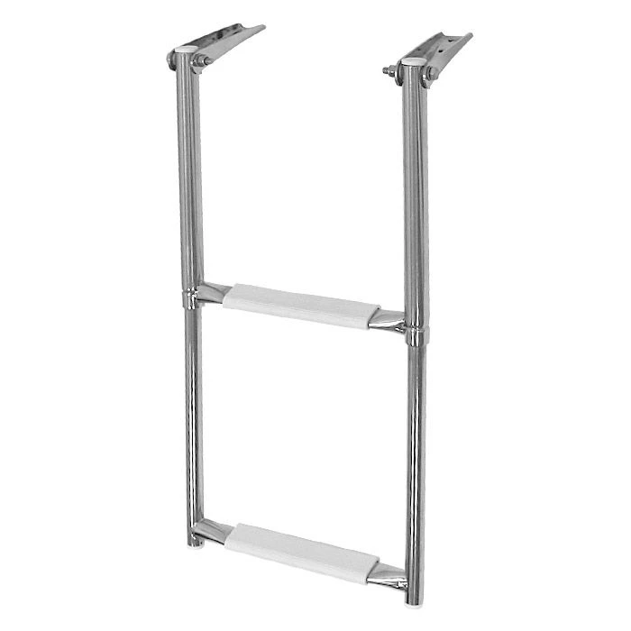 Telescopic Folding Boat Ladder with 2 White Steps, Art. 040101WT
