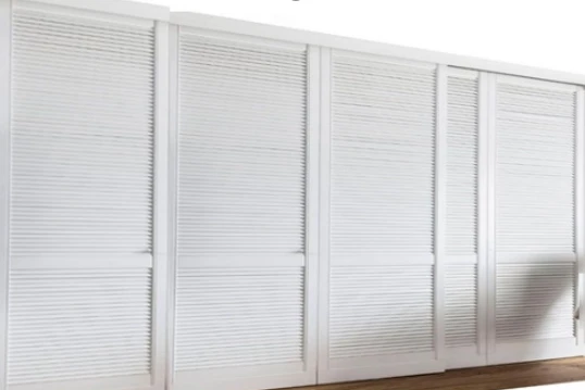 Wooden Wardrobe with Sliding Doors and 50 Hangers