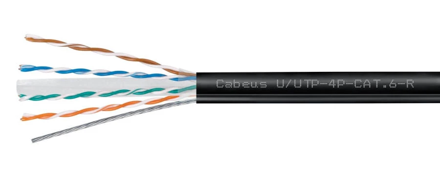 Symmetrical Communication Cable for Digital Transmission Systems Cabeus U/UTP Cat 6 with Wire
