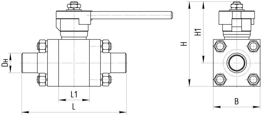 Steel Ball Valve for Pipeline Isolation ATEX.491811.018