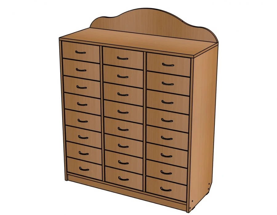Play Shelving Unit with Drawers for Preschool - R-ST-3/SJ107