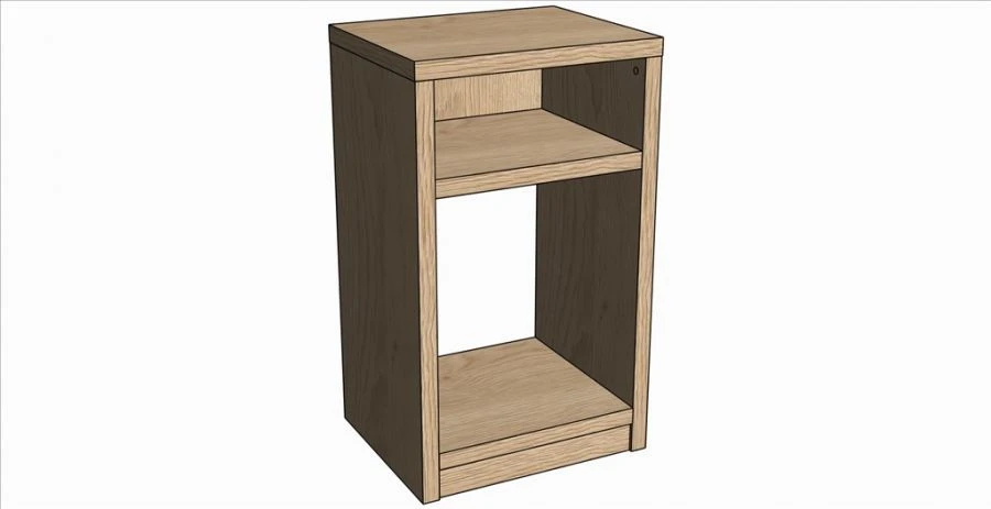 Open Mini-Bar and Safe Cabinet 550x930x450