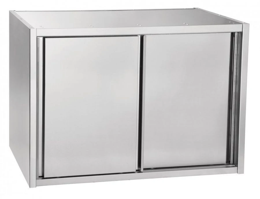 Wall-Mounted Metal Kitchen Shelf with Sliding Doors by Edelwood