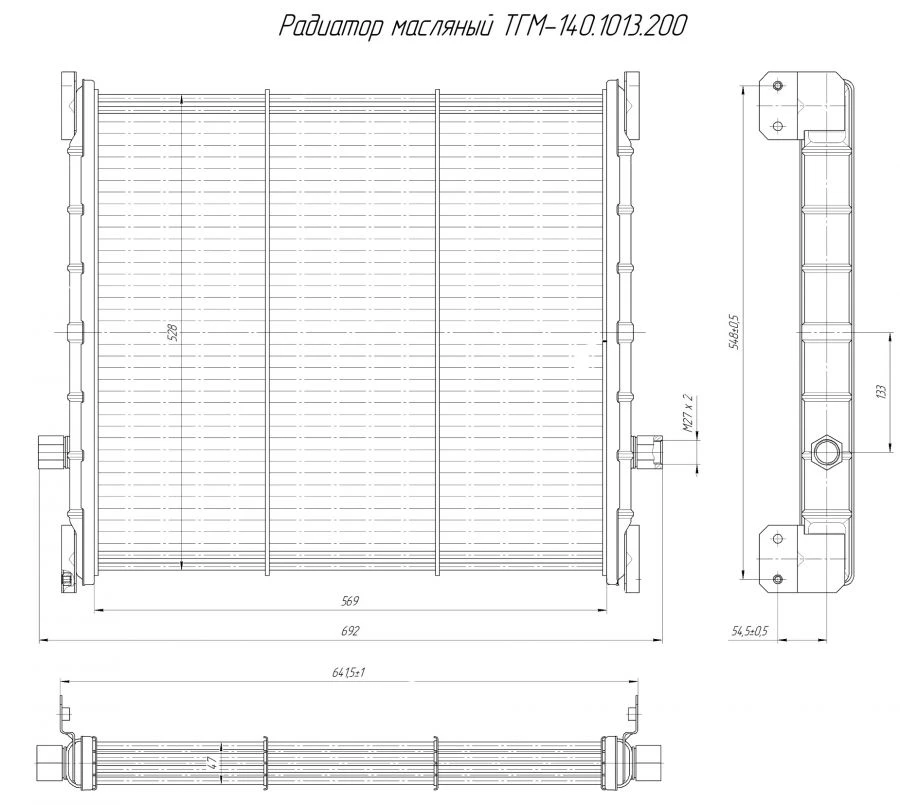 Oil Cooler Radiator TGM-140.1013.200