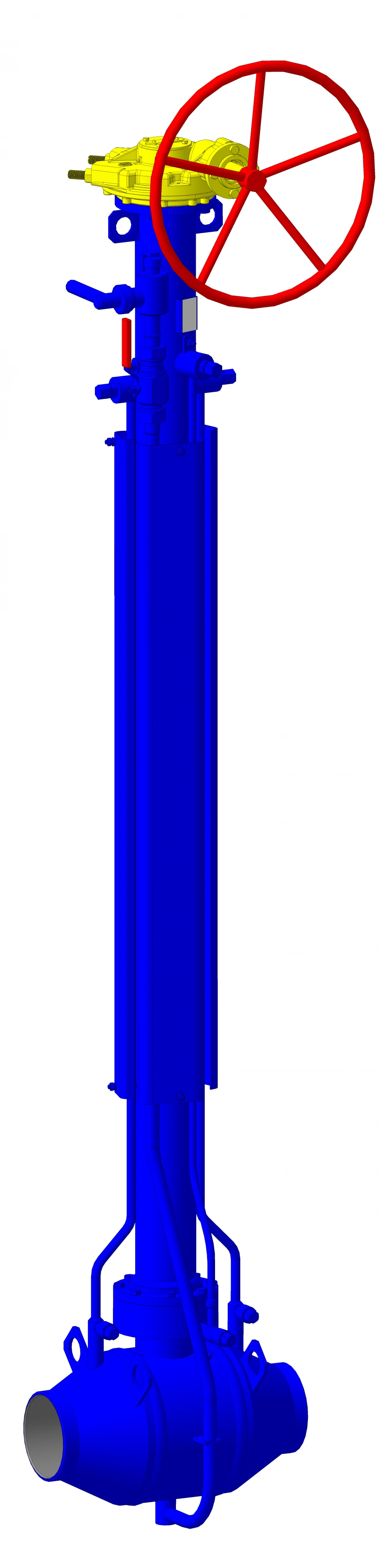 صمام كروي تحت الأرض DN300 PN10 مع مخفض