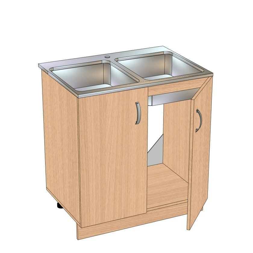 خزانة مطبخ مع حوض مزدوج Tم-2.2