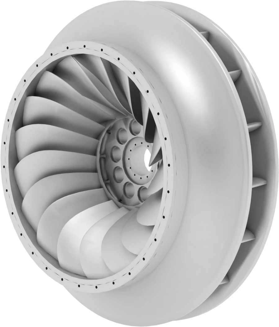 توربين هيدروليكي شعاعي المحور لتوليد الطاقة