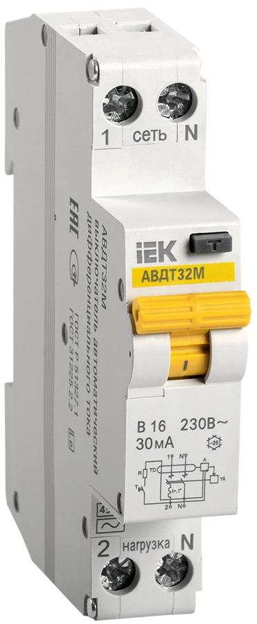 Differential Current Circuit Breaker AVDT32M V16 30mA IEK