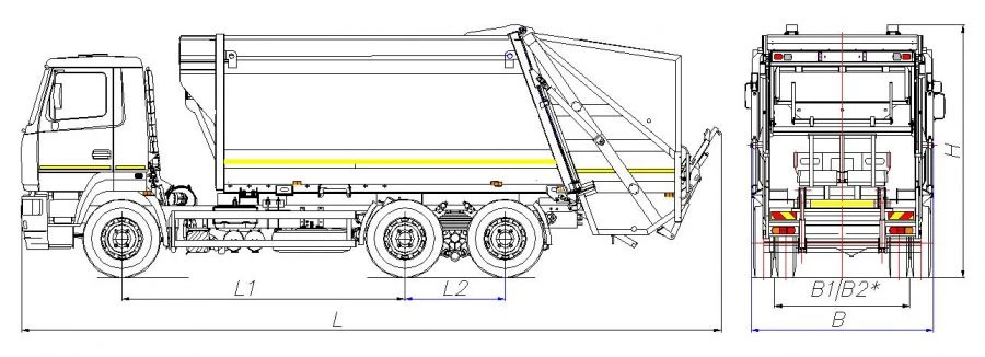 Rear-Loading Garbage Truck Model MK-3543-11