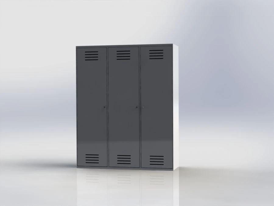 Three-Door Metal Cabinet - Custom Made