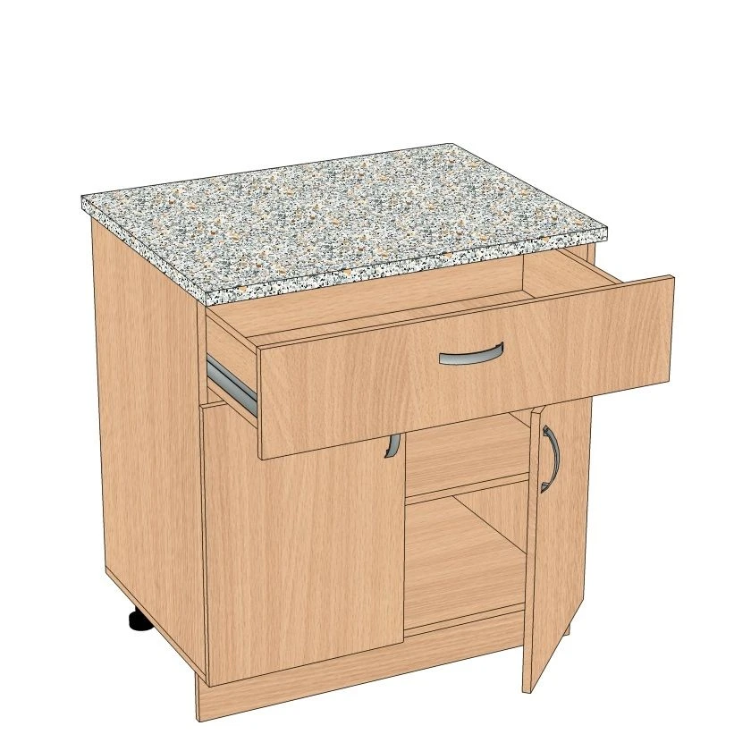 2-Door Kitchen Cabinet with Pull-out Drawer 800x600x850 mm TRYA-2.8