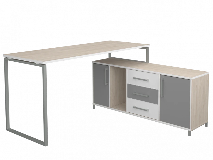 طاولة عمل مع دعم على خزانة، موديل كفست16