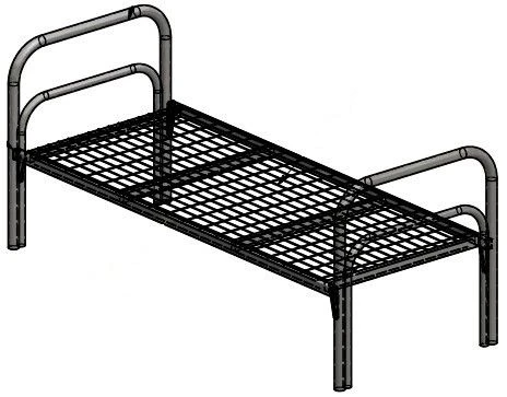 Metal Bed TV-BKM-5.11.01 with Sturdy Frame