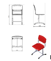 Adjustable Student Chair for Growth Groups 4-6, Model TMSU14/5