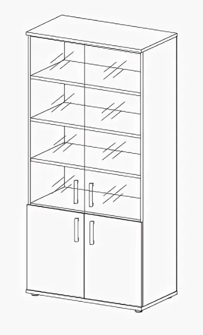 Storage Cabinet with Glass Doors RL 02/16
