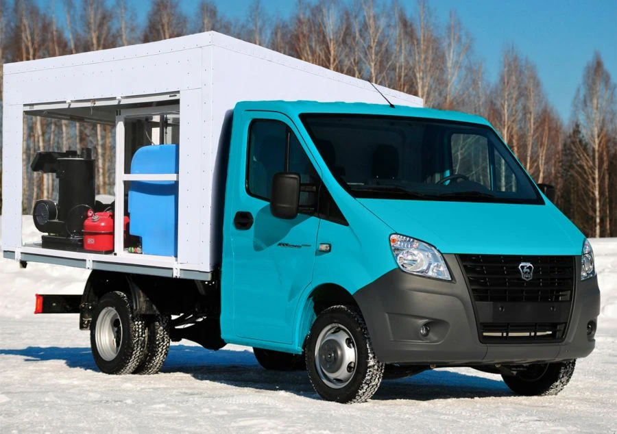 وحدة التعقيم البيطرية VDU-A2 على هيكل GAZ