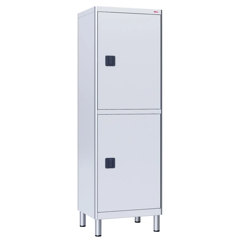 Medical Storage Cabinet, Two-Section, Aluminum Profile and Carbon Steel, Model MCK-03-7645.01-11