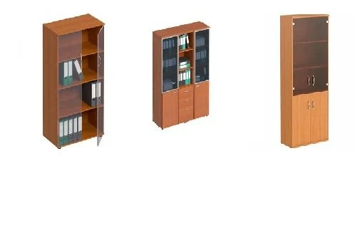 Wooden Document Cabinet with Glass