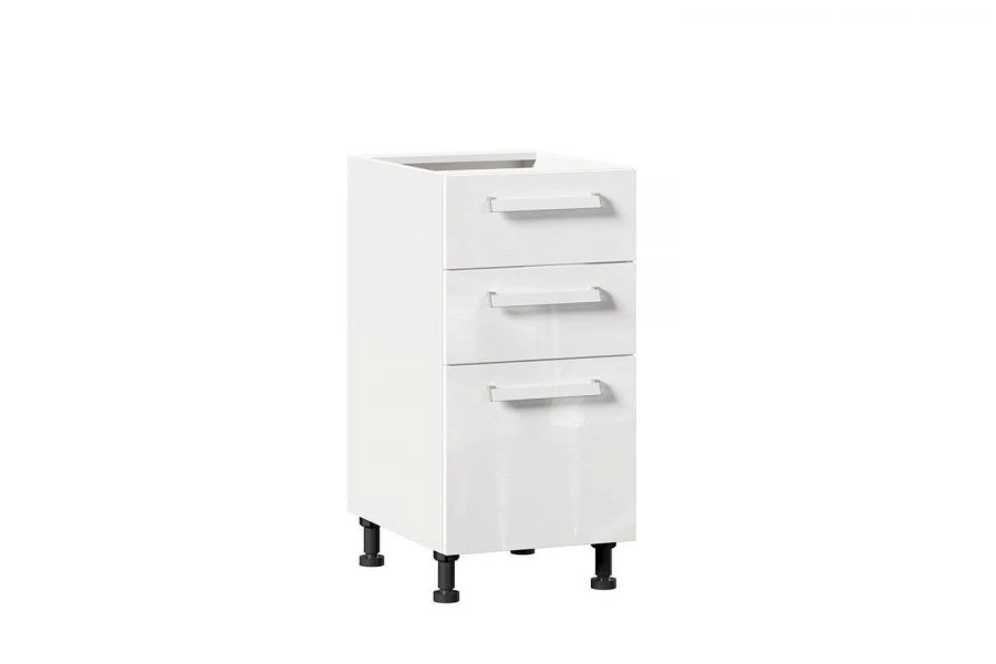 Kitchen Cabinet Facade Set with 3 Drawers - Gerda LD.272110.000 (Glossy White)