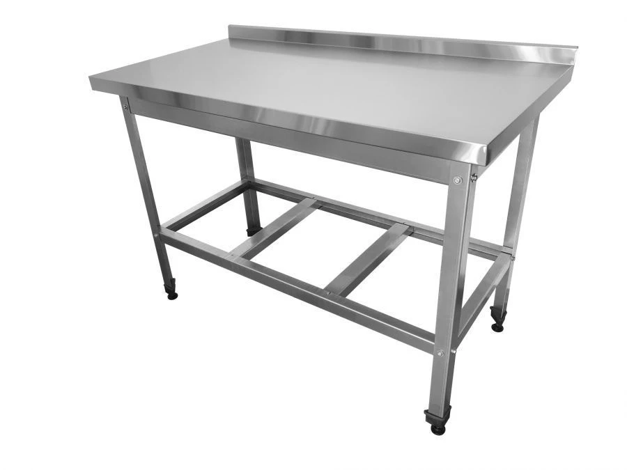 Stainless Steel Production Cutting Table with Edge - No Shelf