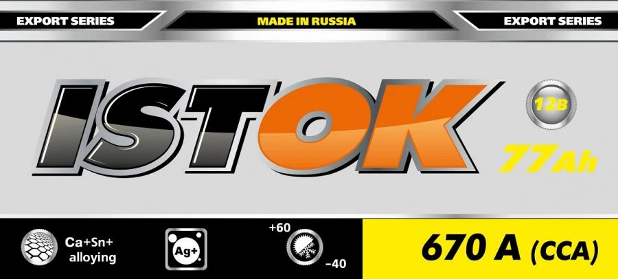 12V 77Ah Lead-Acid Starter Battery 6СТ-77L (LR)