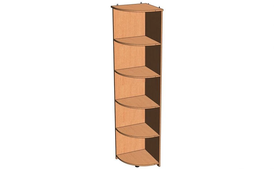 Corner Shelf Unit with Quarter Circle Shelves, Model SU-1