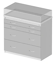 واجهة عرض أفقية 988x500x1035 مم