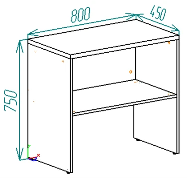 طاولة جانبية بإطار من لوح LDP