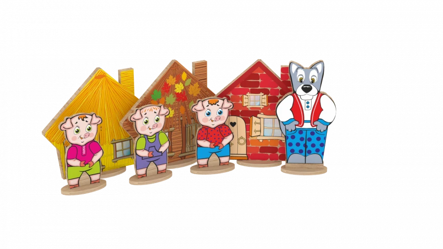 Three Little Pigs Puppet Characters Set (Art. N-11)