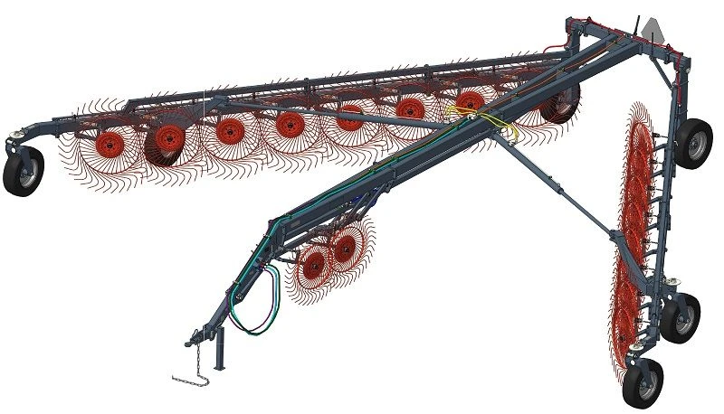 مجرفة بعجلات ذات أصابع متحركة MK16C لجمع العشب